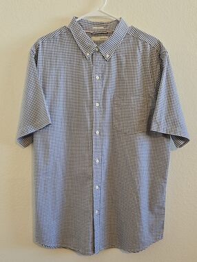 Hawker Rye Short-Sleeve Button-Down Check Shirt - Blue/White - XL